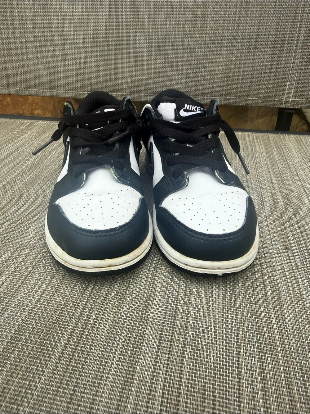 Nike Kids Black and White Low-Top Sneakers